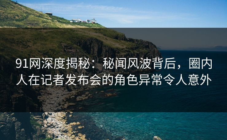 91网深度揭秘：秘闻风波背后，圈内人在记者发布会的角色异常令人意外